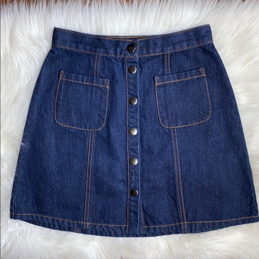 Urban Outfitters Jean Button Skirt #37N - Picture 3 of 6